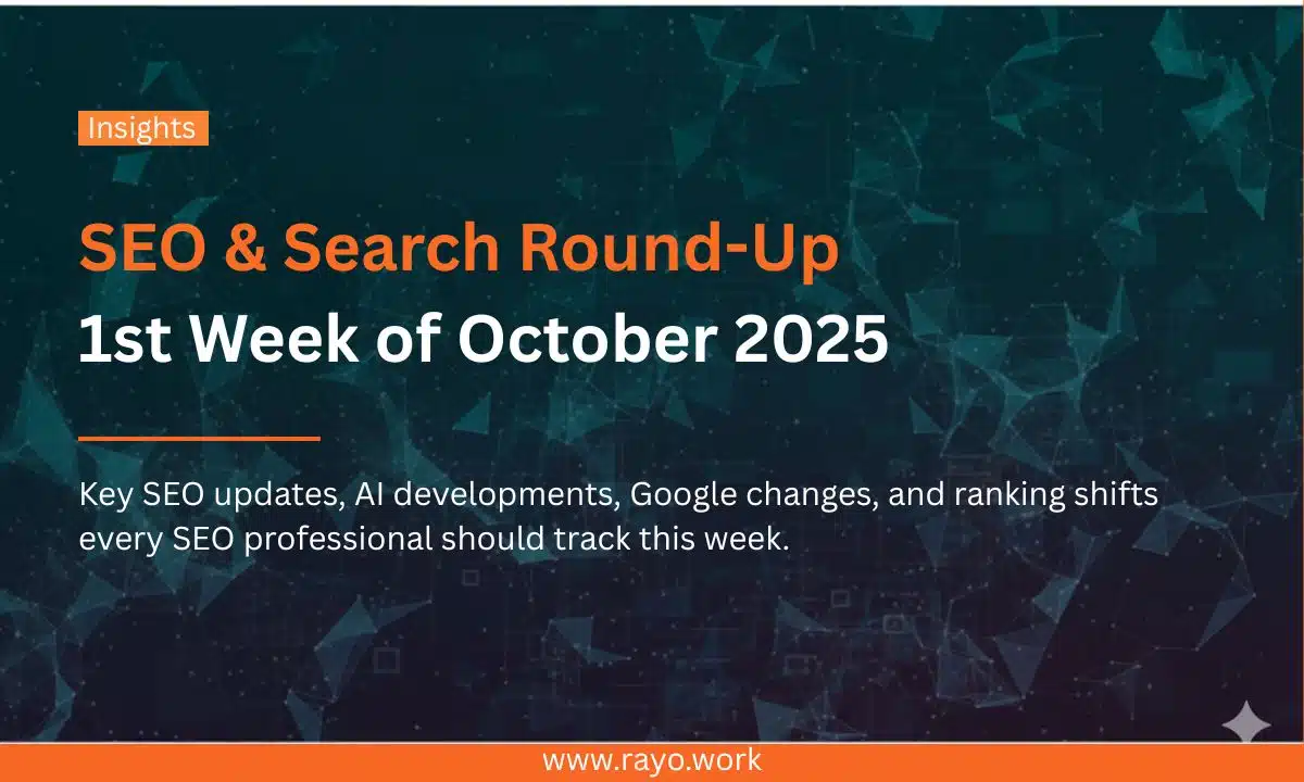 1st week october seo roundup