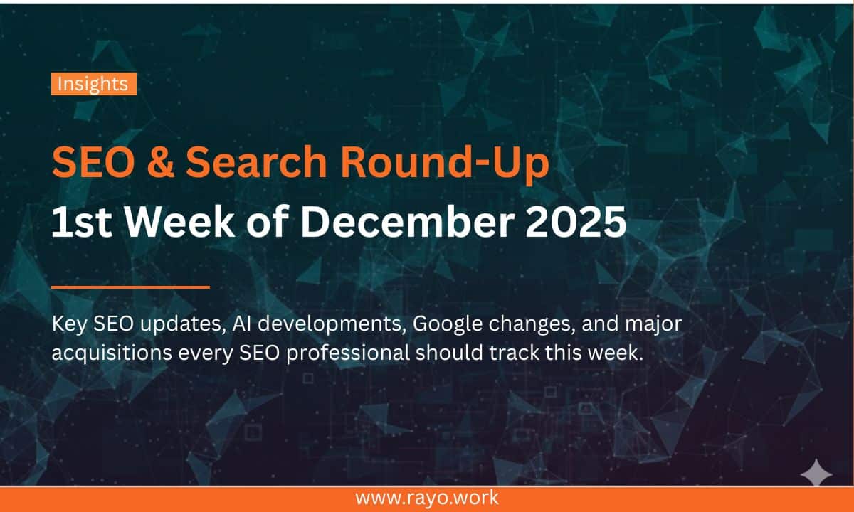 1st week december seo roundup