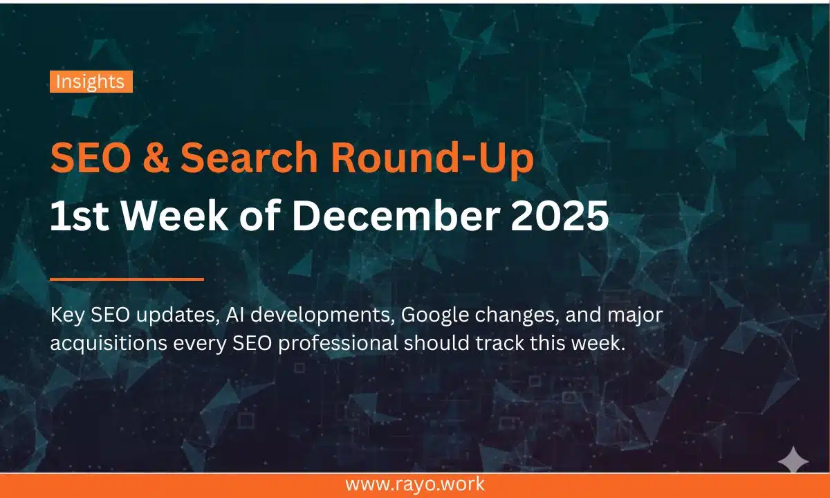 1st week december seo roundup